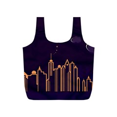 Skyscraper Town Urban Towers Full Print Recycle Bag (s) by Bangk1t