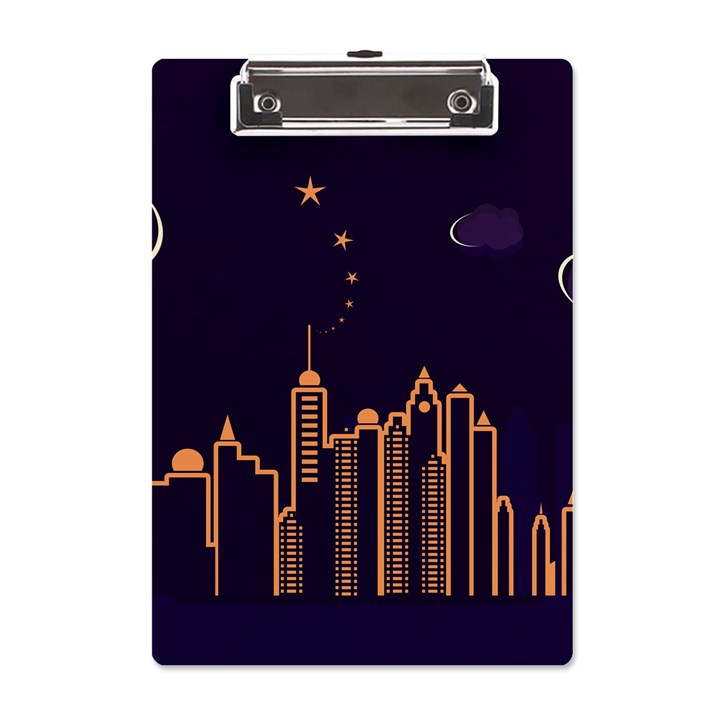 Skyscraper Town Urban Towers A5 Acrylic Clipboard