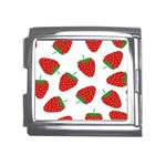 Seamless Pattern Fresh Strawberry Mega Link Italian Charm (18mm) Front