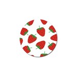 Seamless Pattern Fresh Strawberry Golf Ball Marker (4 pack) Front