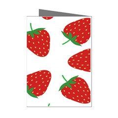 Seamless Pattern Fresh Strawberry Mini Greeting Cards (pkg Of 8) by Bangk1t