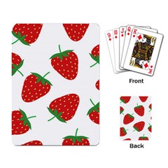 Seamless Pattern Fresh Strawberry Playing Cards Single Design (rectangle) by Bangk1t