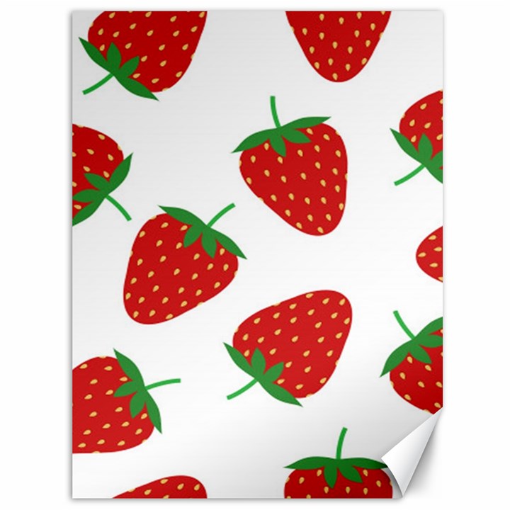 Seamless Pattern Fresh Strawberry Canvas 36  x 48 