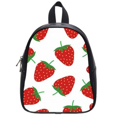 Seamless Pattern Fresh Strawberry School Bag (small) by Bangk1t