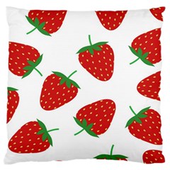 Seamless Pattern Fresh Strawberry Standard Premium Plush Fleece Cushion Case (one Side) by Bangk1t