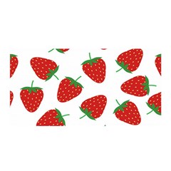 Seamless Pattern Fresh Strawberry Satin Wrap 35  X 70  by Bangk1t