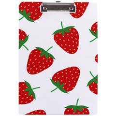 Seamless Pattern Fresh Strawberry A4 Acrylic Clipboard by Bangk1t