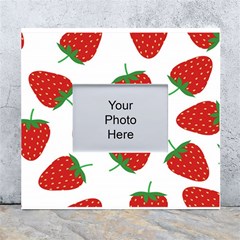 Seamless Pattern Fresh Strawberry White Wall Photo Frame 5  X 7  by Bangk1t