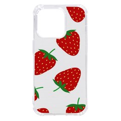 Seamless Pattern Fresh Strawberry Iphone 14 Pro Tpu Uv Print Case by Bangk1t