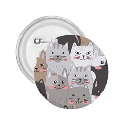 Cute Cats Seamless Pattern 2 25  Buttons by Bangk1t