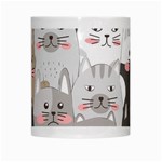 Cute Cats Seamless Pattern White Mug Center