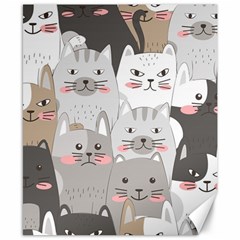 Cute Cats Seamless Pattern Canvas 8  X 10  by Bangk1t