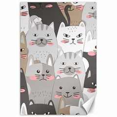 Cute Cats Seamless Pattern Canvas 20  X 30  by Bangk1t