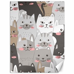 Cute Cats Seamless Pattern Canvas 36  X 48  by Bangk1t