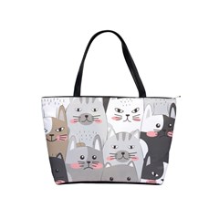 Cute Cats Seamless Pattern Classic Shoulder Handbag by Bangk1t