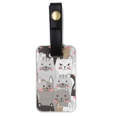 Cute Cats Seamless Pattern Luggage Tag (one Side) by Bangk1t