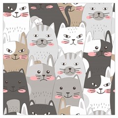 Cute Cats Seamless Pattern Lightweight Scarf  by Bangk1t