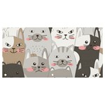 Cute Cats Seamless Pattern Banner and Sign 4  x 2  Front