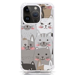 Cute Cats Seamless Pattern Iphone 14 Pro Tpu Uv Print Case by Bangk1t