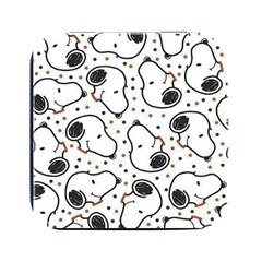 Dog Pattern Square Metal Box (black) by Bangk1t