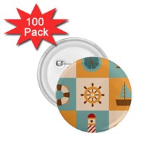 Nautical Elements Collection 1 75  Buttons (100 Pack)  by Bangk1t