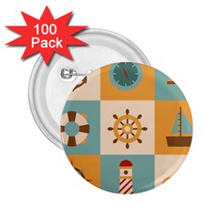 Nautical Elements Collection 2 25  Buttons (100 Pack)  by Bangk1t