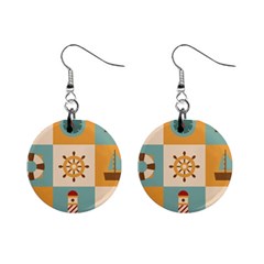 Nautical Elements Collection Mini Button Earrings by Bangk1t