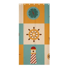 Nautical Elements Collection Shower Curtain 36  X 72  (stall) 