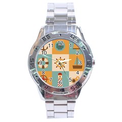 Nautical Elements Collection Stainless Steel Analogue Watch by Bangk1t