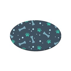 Bons Foot Prints Pattern Background Sticker (oval) by Bangk1t