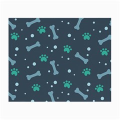 Bons Foot Prints Pattern Background Small Glasses Cloth (2 Sides) by Bangk1t