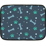 Bons Foot Prints Pattern Background Two Sides Fleece Blanket (Mini) 35 x27  Blanket Front