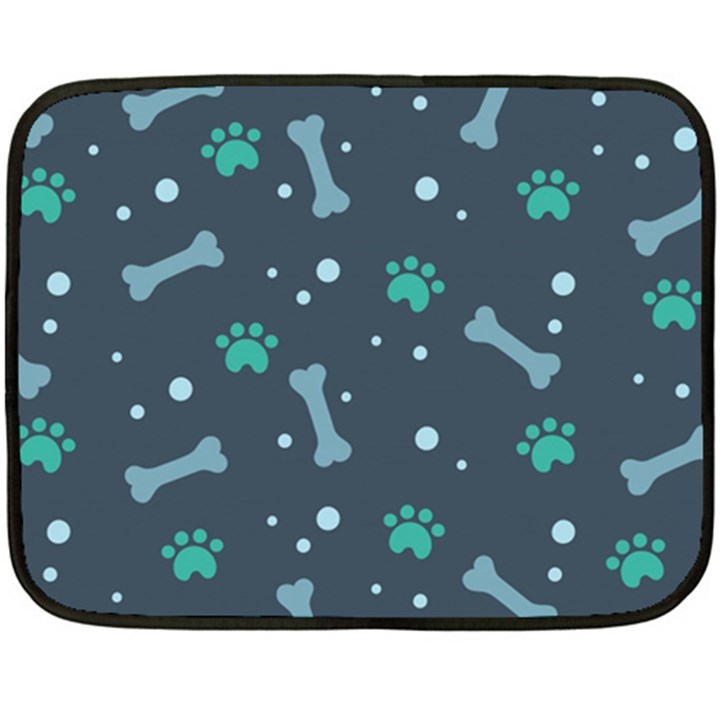 Bons Foot Prints Pattern Background Two Sides Fleece Blanket (Mini)