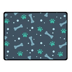 Bons Foot Prints Pattern Background Two Sides Fleece Blanket (small) by Bangk1t