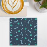 Bons Foot Prints Pattern Background UV Print Square Tile Coaster  Front