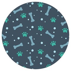 Bons Foot Prints Pattern Background Round Trivet by Bangk1t