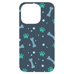 Bons Foot Prints Pattern Background Iphone 14 Pro Black Uv Print Case by Bangk1t