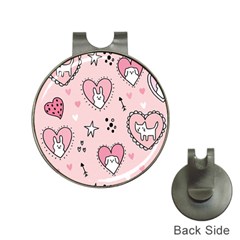 Cartoon Cute Valentines Day Doodle Heart Love Flower Seamless Pattern Vector Hat Clips With Golf Markers by Bangk1t