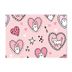 Cartoon Cute Valentines Day Doodle Heart Love Flower Seamless Pattern Vector Crystal Sticker (a4) by Bangk1t