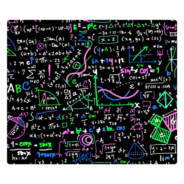 Math Linear Mathematics Education Circle Background Premium Plush Fleece Blanket (Small)