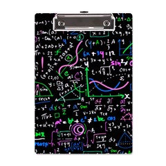 Math Linear Mathematics Education Circle Background A5 Acrylic Clipboard by Bangk1t