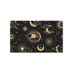 Asian Seamless Pattern With Clouds Moon Sun Stars Vector Collection Oriental Chinese Japanese Korean Sticker Rectangular (100 pack) Front