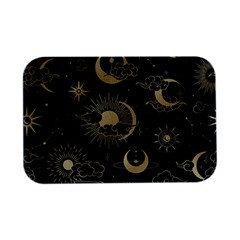 Asian Seamless Pattern With Clouds Moon Sun Stars Vector Collection Oriental Chinese Japanese Korean Open Lid Metal Box (silver)  