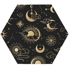 Asian Seamless Pattern With Clouds Moon Sun Stars Vector Collection Oriental Chinese Japanese Korean Wooden Puzzle Hexagon by Bangk1t