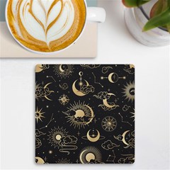 Asian Seamless Pattern With Clouds Moon Sun Stars Vector Collection Oriental Chinese Japanese Korean Uv Print Square Tile Coaster  by Bangk1t