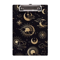 Asian Seamless Pattern With Clouds Moon Sun Stars Vector Collection Oriental Chinese Japanese Korean A5 Acrylic Clipboard by Bangk1t