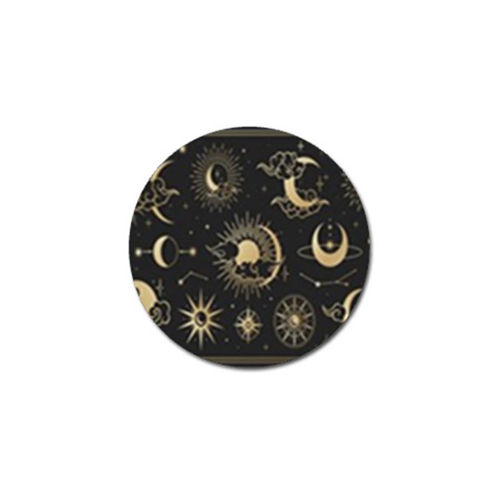 Asian-set With Clouds Moon-sun Stars Vector Collection Oriental Chinese Japanese Korean Style Golf Ball Marker (4 pack)