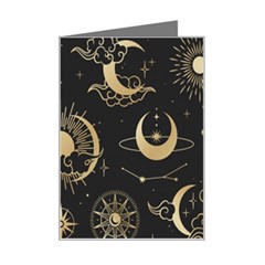 Asian-set With Clouds Moon-sun Stars Vector Collection Oriental Chinese Japanese Korean Style Mini Greeting Card by Bangk1t