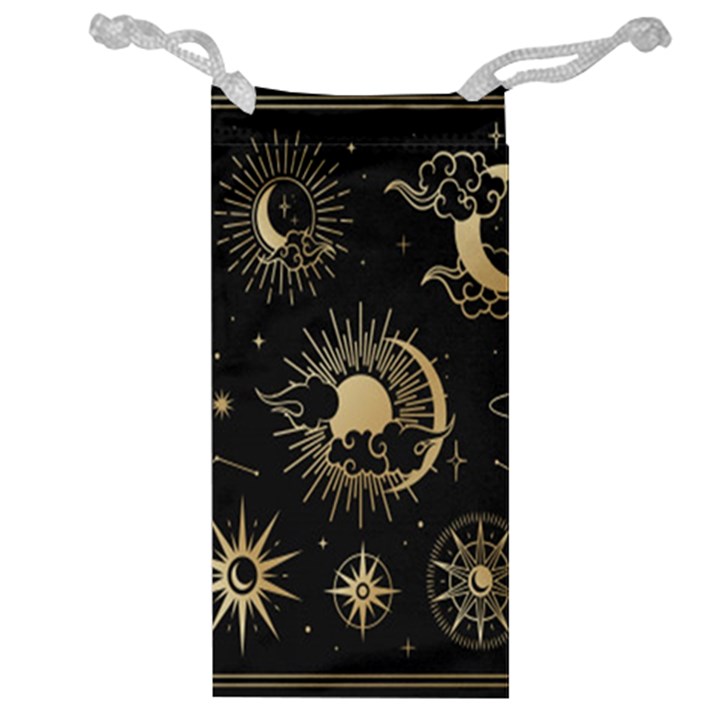 Asian-set With Clouds Moon-sun Stars Vector Collection Oriental Chinese Japanese Korean Style Jewelry Bag