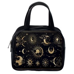 Asian-set With Clouds Moon-sun Stars Vector Collection Oriental Chinese Japanese Korean Style Classic Handbag (one Side) by Bangk1t